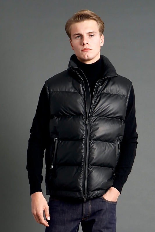 Leather Puffer Vests