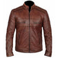 Buy Best High Sale Motorcycle Fashion Men Brown Distressed Biker Jacket