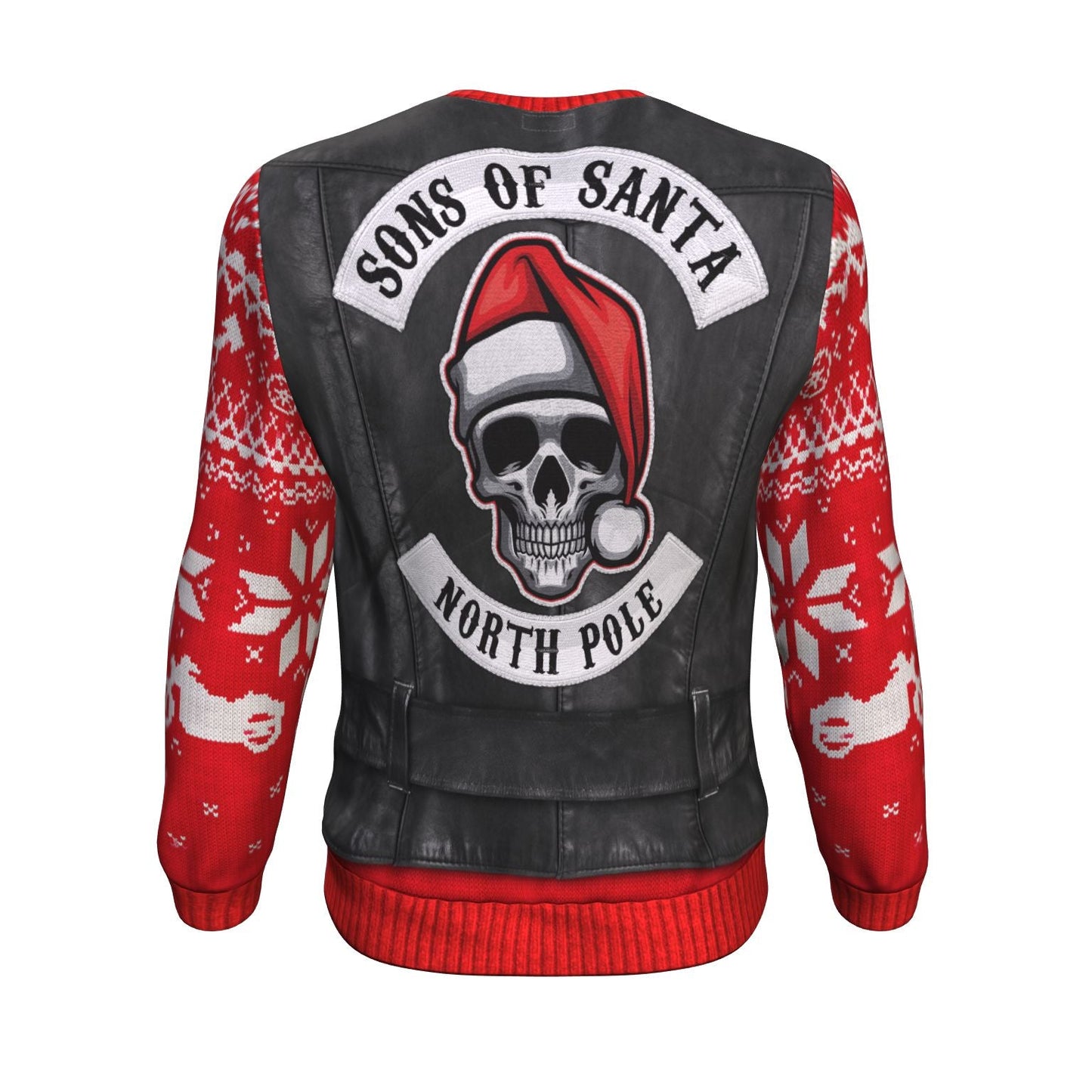 Best Style Sons Of Santa North Pole Biker Skull Sweatshirt For Sale
