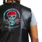 Purchase Best Style Handmade Genuine high Skull Print Black Leather Vest For Sale