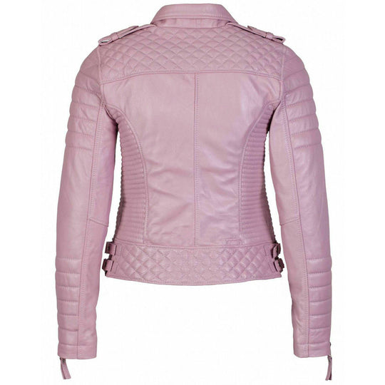 Buy Best Stylish Fashion Women’s Quilted Biker Style Leather Jacket