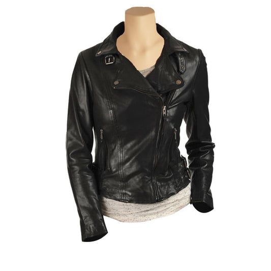 Buy Best Fashion Women’s Biker Style Jacket With Collar Belt