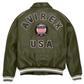 Buy Best Style Olive Leather Fashion Bomber Avirex Leather Jackets For Mens