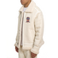 Buy Best Winter Avirex B3 Bomber Shearling Snow White Leather Jackets For Sale Mens
