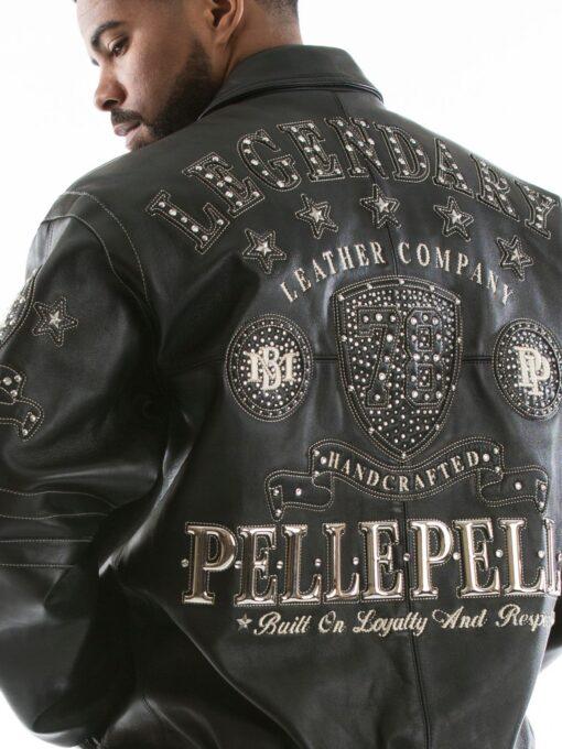 Best Style Genuine Quality Rfx Leather Pelle Pelle Legendary Black Stud Men Jacket For Sale