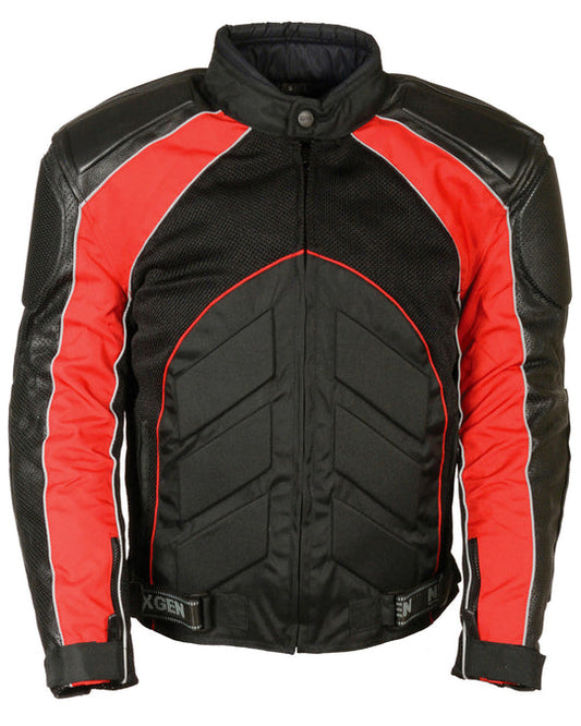 High Quality New Style Fashion Men's Combo Leather Textile Mesh Racer Jacket
