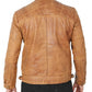 Purchase Best 100%High Quality Johnson Camel Quilted Leather Motorcycle Jacket