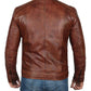 High Quality New Style Fashion Austin Chocolate Brown Waxed Leather Jacket