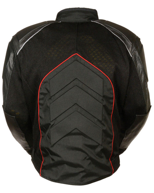 High Quality New Style Fashion Men's Combo Leather Textile Mesh Racer Jacket