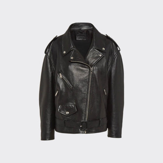 Buy stylish Looking Fashion black women's leather biker jacket