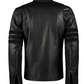 High Quality New Style Fashion  Men Black Biker Leather Jacket