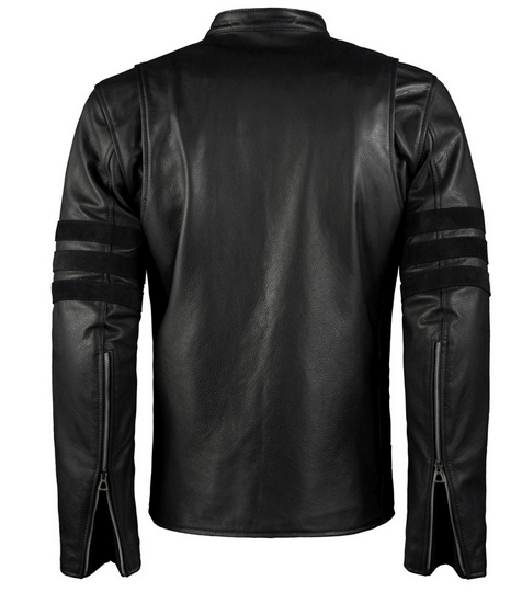 High Quality New Style Fashion  Men Black Biker Leather Jacket