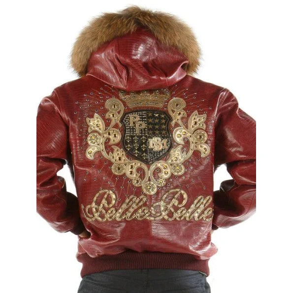 Buy Best Handmade Hot Sale Fashion Pelle Pelle Crest Maroon Leather Jacket For Sale