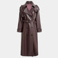 Ladies Full-Length Leather Trench Coat