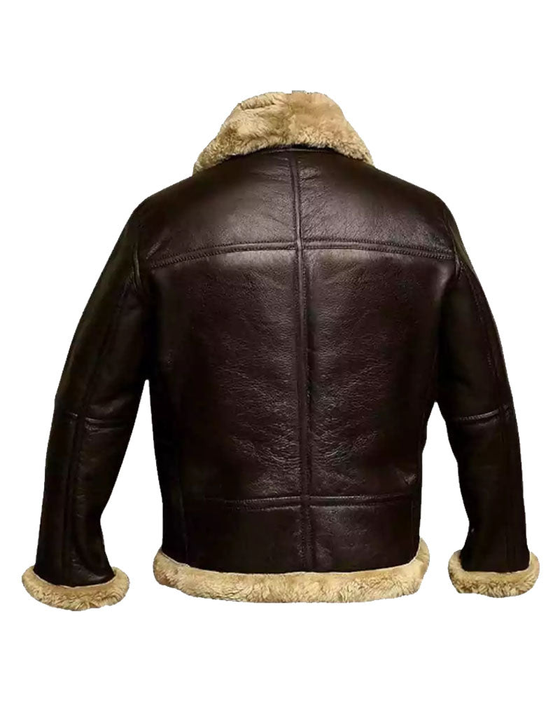 Timeless Elegance: Fur Aviator Flying Pilot Bomber Jacket by Rfx Leather