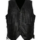 Shop Best Style High Quality Black Cowboy Leather Vest With Fringes For Sale