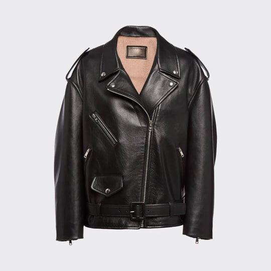 Best Looking Fashion Stylish black women's lambskin leather biker jacket