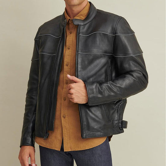 Buy Best 100%High Quality New Fashion Leather Rider Jacket with Thinsulate™ Lining