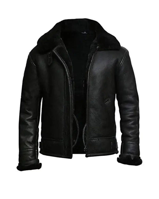 Men's Aviator B3 Shearling Sheepskin Jacket | Premium Leather & Fur