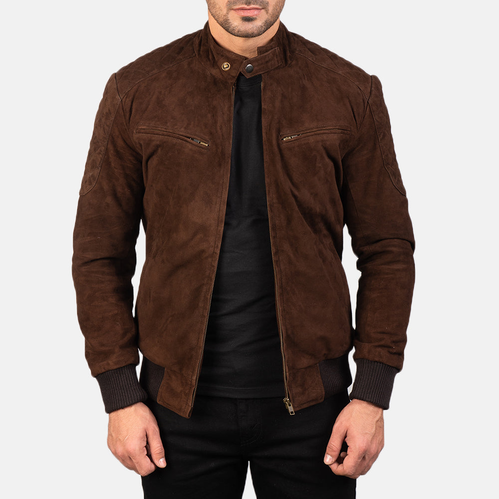 Mens suede leather outlet coats