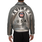 Purchase Best Style Of Metallic Silver Of Fashion Bomber Leather Jackets For Mens