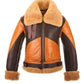 Buy the Best: RAF B3 Aviator Brown Shearling Jacket by Rfx Leather