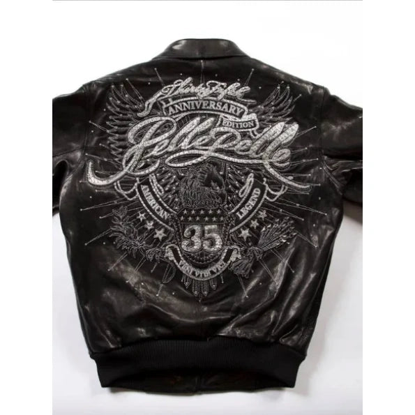 Shop Best Fashion Pelle Pelle 35th Anniversary Black Leather Jacket For Sale