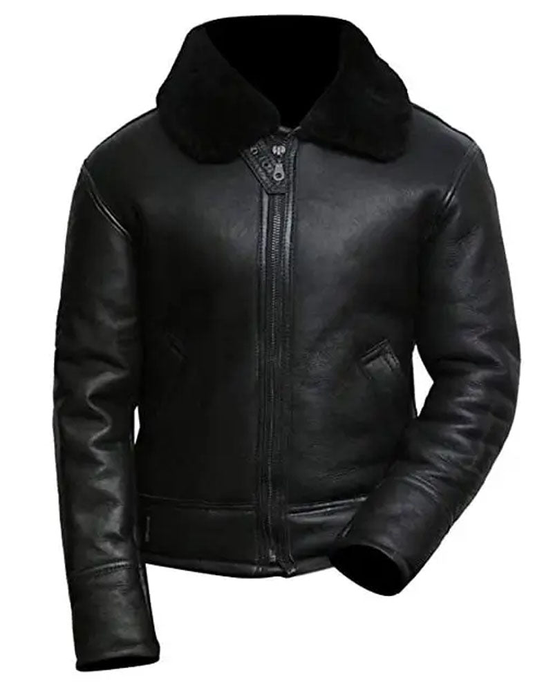 Men’s Aviator B3 Shearling Jacket | Luxe Sheepskin & Fur Collar