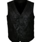 Shop Best Men's Skull Embroidered Black Motorcycle Genuine Leather Vest For Sale