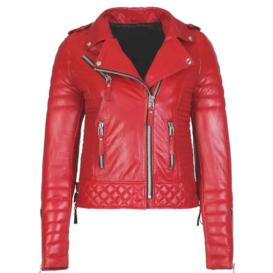 Buy Best Style Genuine Looking Women's Boda Style Quilted Red Jacket For Sale