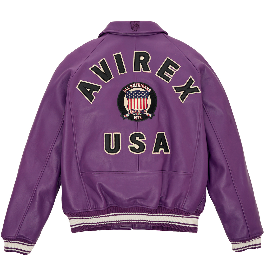 Purchase Best High Quality Orchid Color Leather Avirex Fashion Limited Edition Ombre Icon Jackets