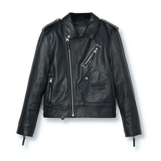 Buy Best Quality New Style Fashion Black Biker Leather Jacket for Men