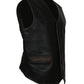 Purchase Men's Skull and Crossbones Black Leather Motorcycle Vest For Sale