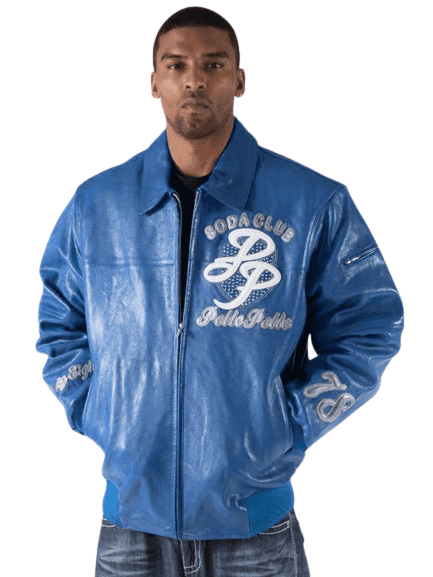 Buy Best Style Genuine Pelle Pelle Soda Club Blue Jacket | Rfx Leather Store
