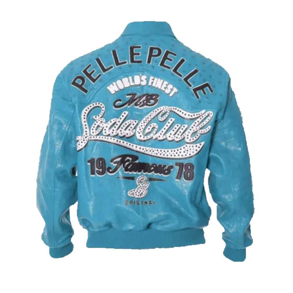 Shop Best High Quality Of Pelle Pelle Soda Club Turquoise Jacket For Sale