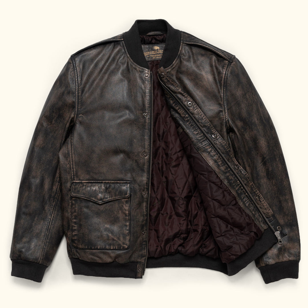 Rebel Leather Bomber Jacket: Vibrant – rfxleatherofficial