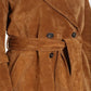 Women's Brown Suede Trench Coat uk