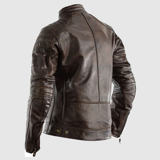 online women brown leather jacket shop