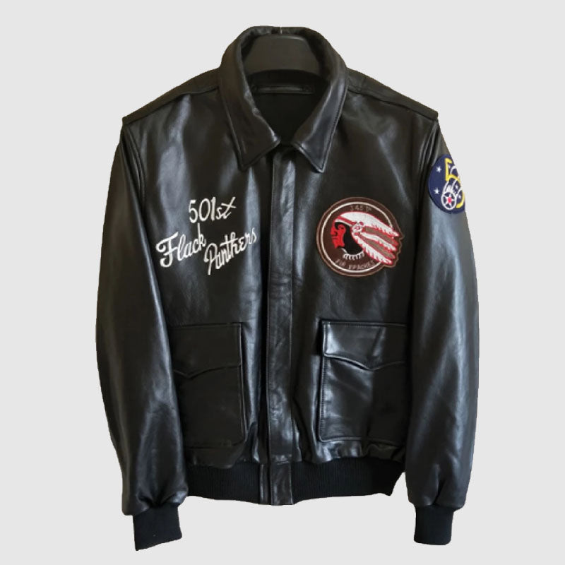 Purchase Best Style Air Force Flight Racing Black Leather Jacket For Men