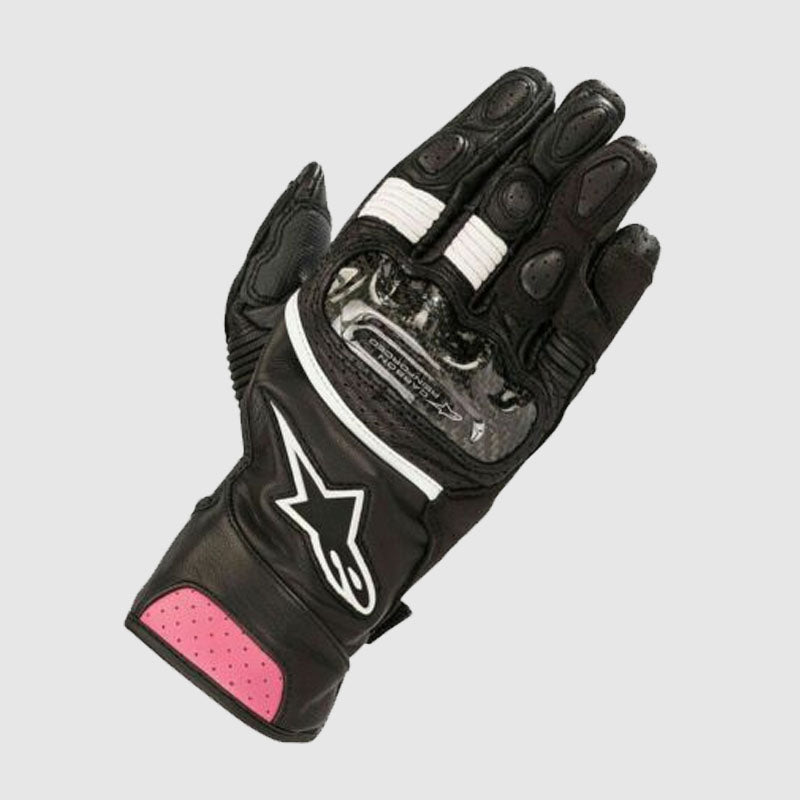 Purchase Best Black Alpinestar Biker Leather Gloves For Sale