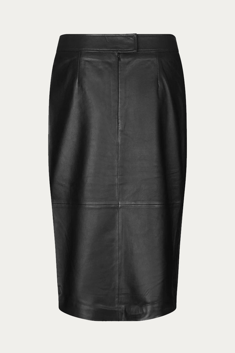 New Style High Quality Barry Leather Midi Skirt