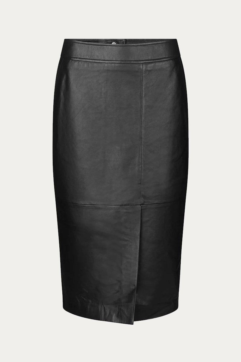 New Style High Quality Barry Leather Midi Skirt