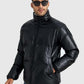 Purchase Best Winter Warm Puffer Pu Bubble Leather Jacket For Sale 