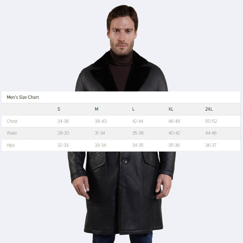 Shop Best Genuine Shearling Scott Sheepskin Dark Gray Coat For Sale