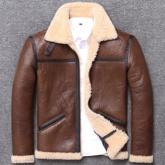 New Year Best Genuine Sheepskin Winter Warm Thick Russia Military Cold Winter Coat