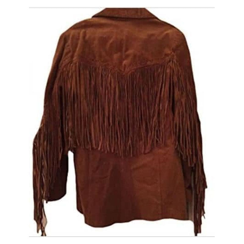 Best Looking Fashion Biker Eagle Beads Western Cowboy Suede Leather Jacket For Sale