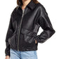 Best Style Genuine Black Leather Biker Fashion Aida Black A-2 Bomber Jacket For  Sale