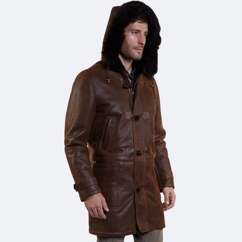 Buy Best Warm Winter Marshall Sheepskin Leather Coat For Sale
