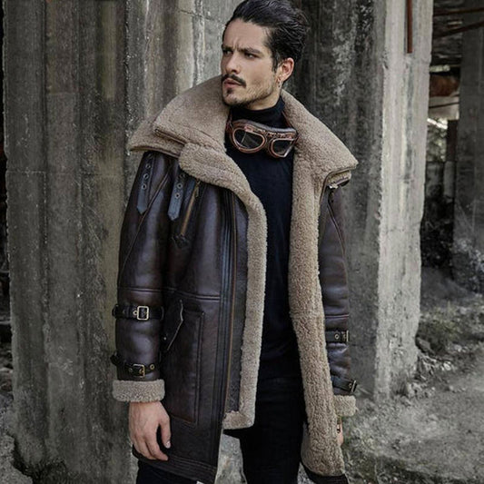 New 2022 Sheepskin Shearling Leather Coat For Sale 