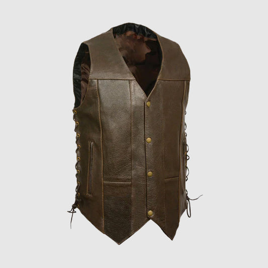 Motorcycle Cheap Price Biker Leather Vest For Sale